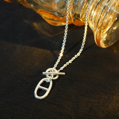 [LOXURA]HM CHAINE D'ANCRE PENDANT NECKLACE STERLING SILVER