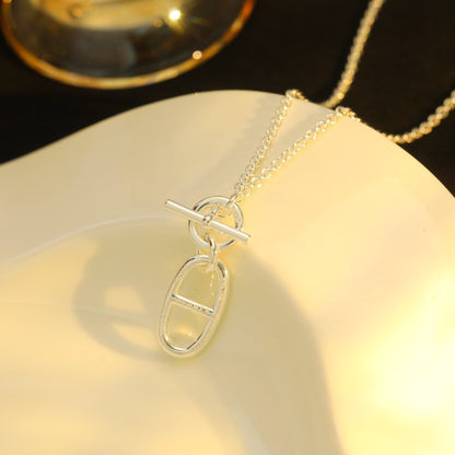 [LOXURA]HM CHAINE D'ANCRE PENDANT NECKLACE STERLING SILVER