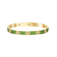 [LOXURA]2026 PAVE GEMSTONE LOVE BRACELET 6.1MM 10 DIAMONDS