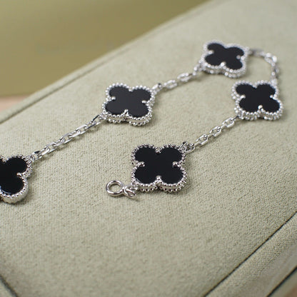 [LOXURA] CLOVER 5 MOTIF ONYXS BRACELET COLLECTION