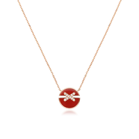 [LOXURA]JEUX DE ROSE GOLD DIAMOND NECKLACE