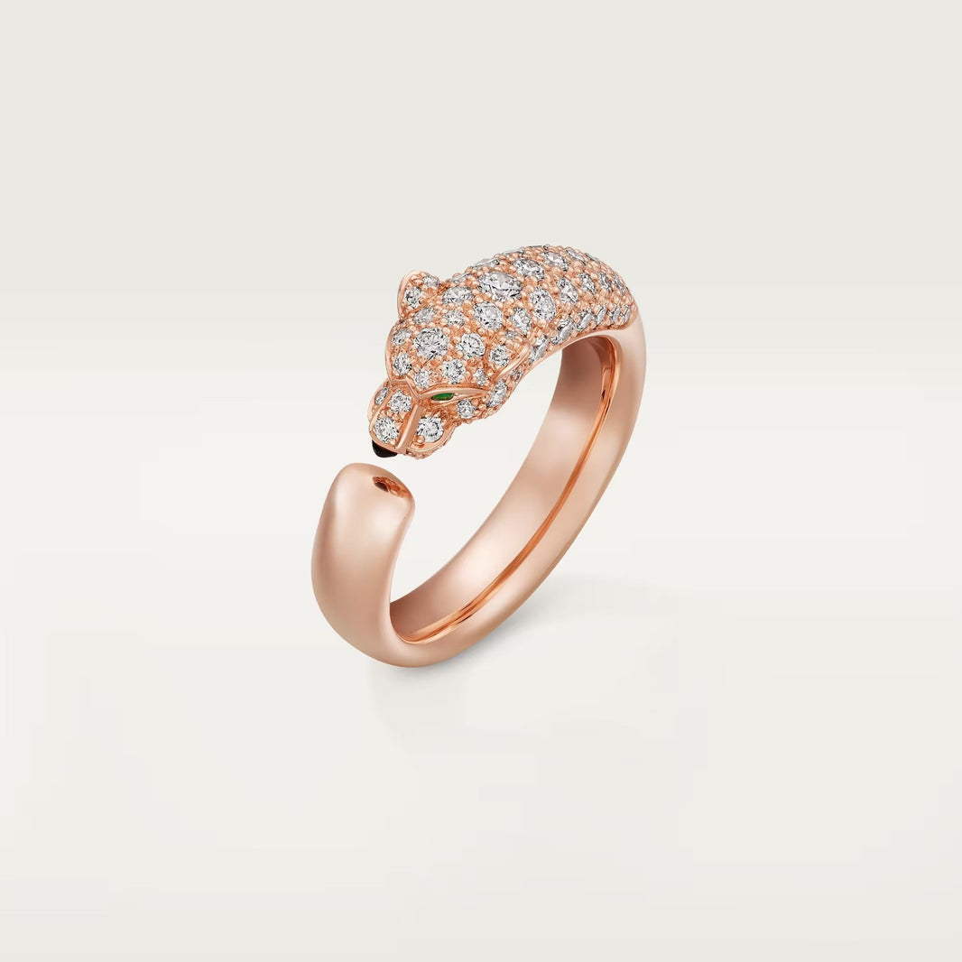 [LOXURA]PANTHERE HALF DIAMOND SMALL RING