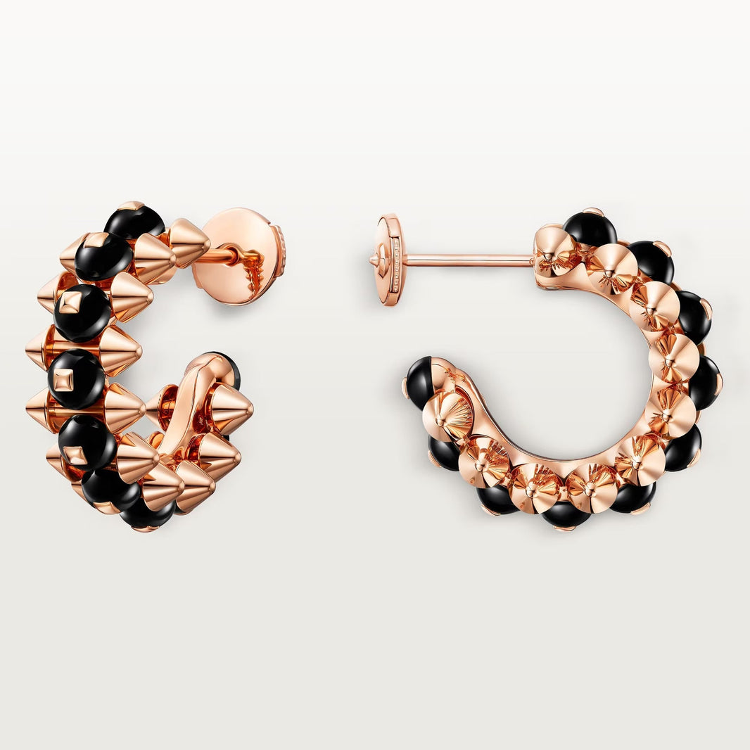 [LOXURA]CLASH 7.9MM AGATE CHALCEDONY EARRINGS