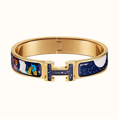 [LOXURA]H STAR AND MOON BRACELET 12MM
