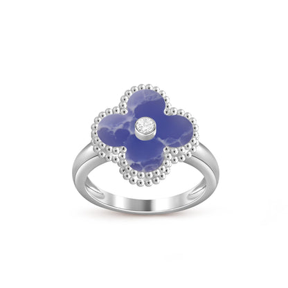 [LOXURA]CLOVER SILVER DIOMND RING COLLECTION