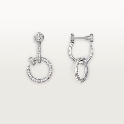[LOXURA]JUSTE FULL DIAMOND DOUBLE EARRINGS