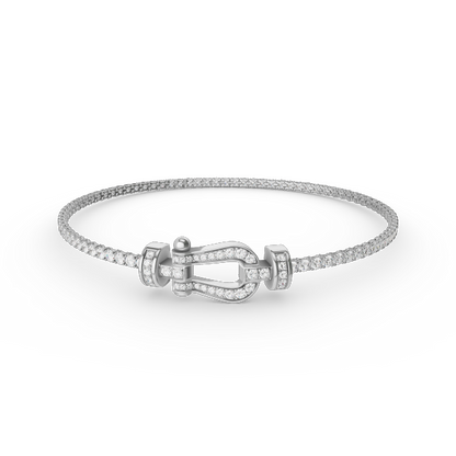 [LOXURA]FORCE  HORSESHOE  DIAMOND TENNIS BRACELET