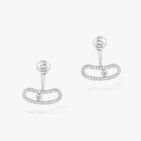 [LOXURA]MOVE UNO SILVER DIAMOND EARRINGS