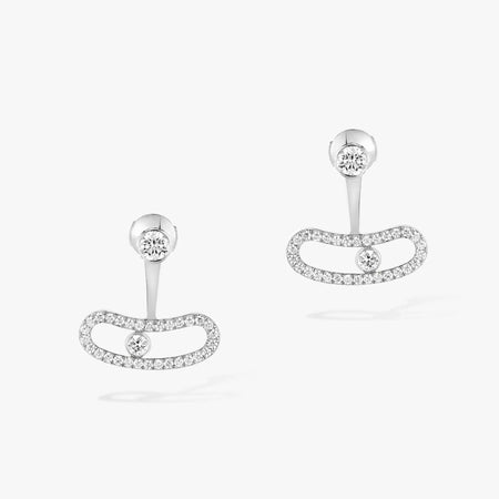 [LOXURA]MOVE UNO SILVER DIAMOND EARRINGS