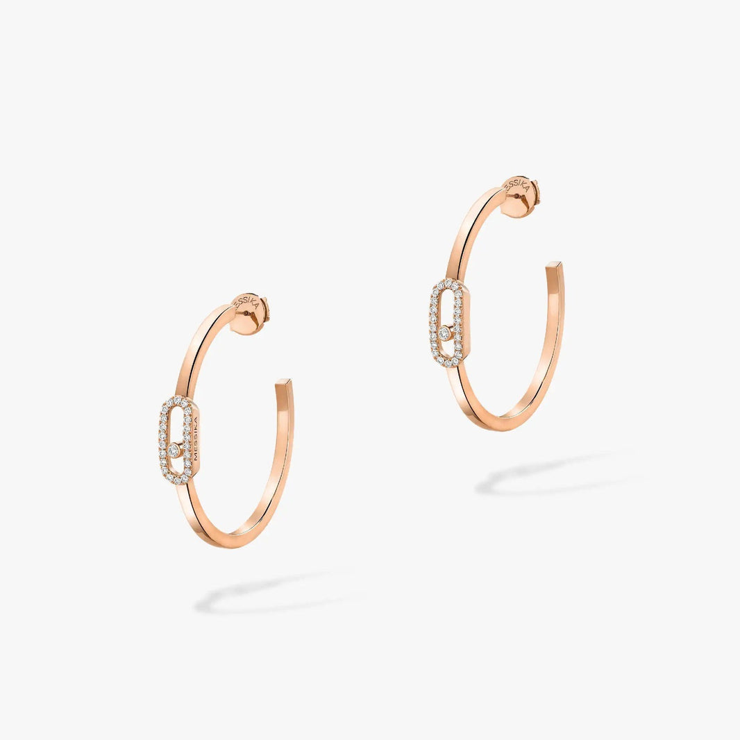 [LOXURA]CREOLES MOVE UNO PM DIAMOND EARRINGS
