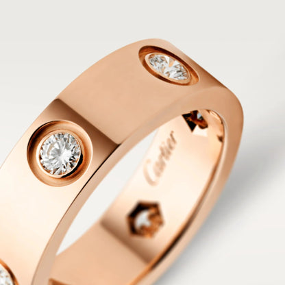 [LOXURA]LOVE 5.5MM 6 DIAMOND RING