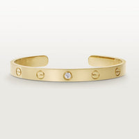 [LOXURA]LOVE BRACELET 6.1MM 1 DIAMOND OPEN CUFF