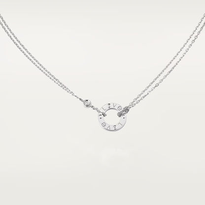 [LOXURA]LOVE NECKLACE 16MM 2 DIAMONDS
