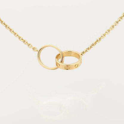 [LOXURA]LOVE DOUBLE RING NECKLACE