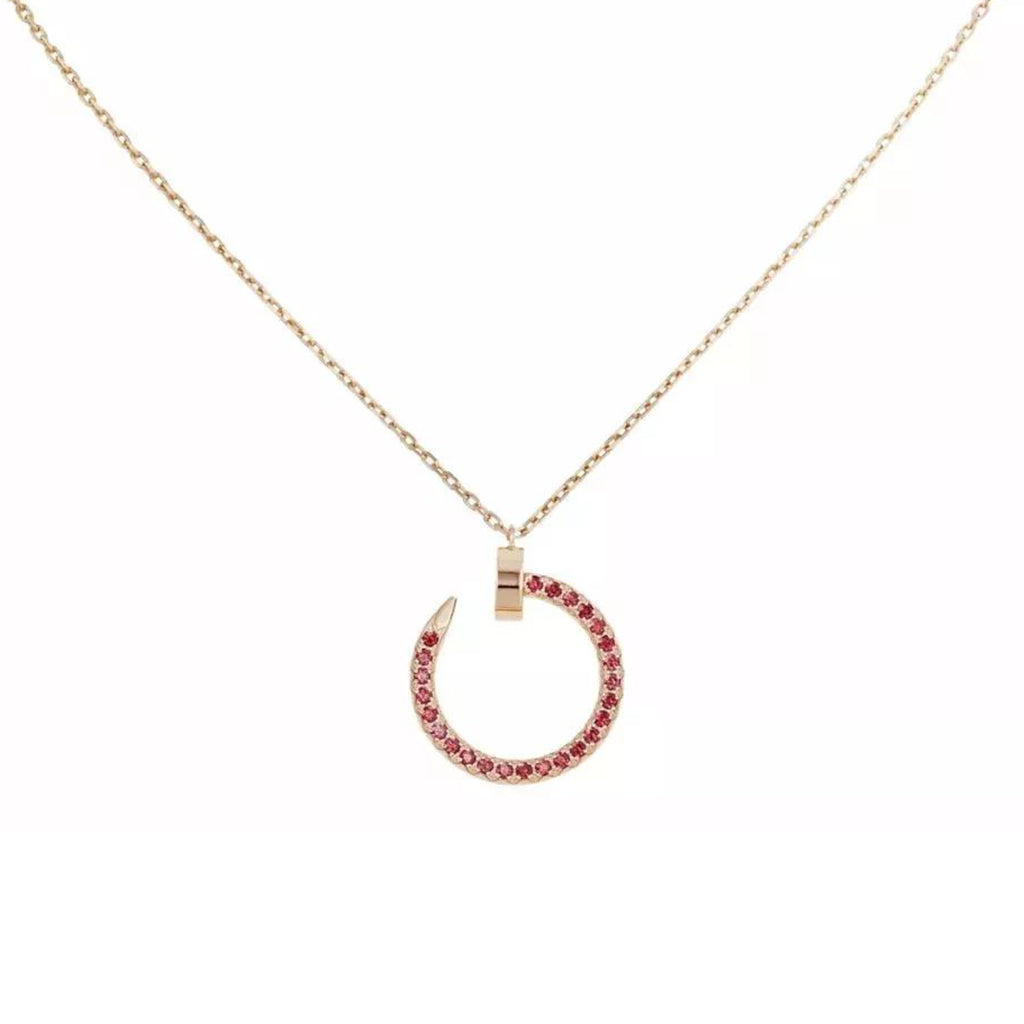 [LOXURA]JUSTE NECKLACE RED FULL DIAMONDS