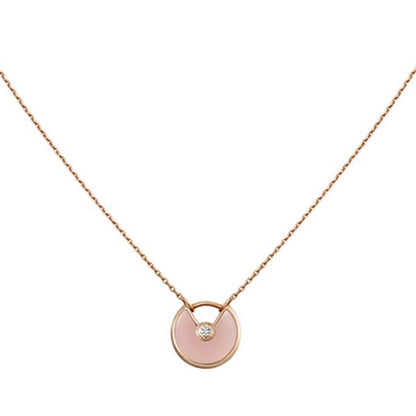 [LOXURA]AMULETTE ROSE GOLD PINK MOP NECKLACE