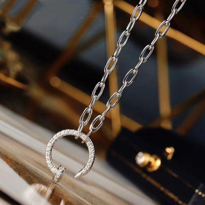 [LOXURA]JUSTE NECKLACE FULL DIAMONDS