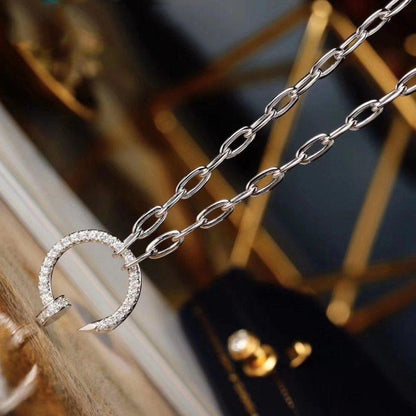 [LOXURA]JUSTE NECKLACE FULL DIAMONDS