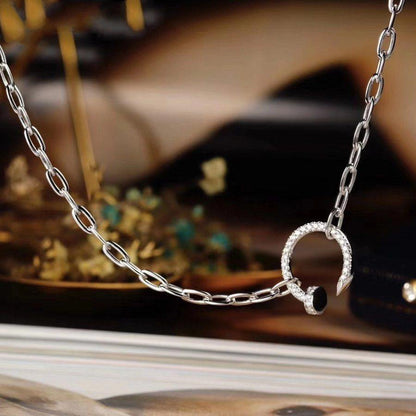 [LOXURA]JUSTE NECKLACE FULL DIAMONDS