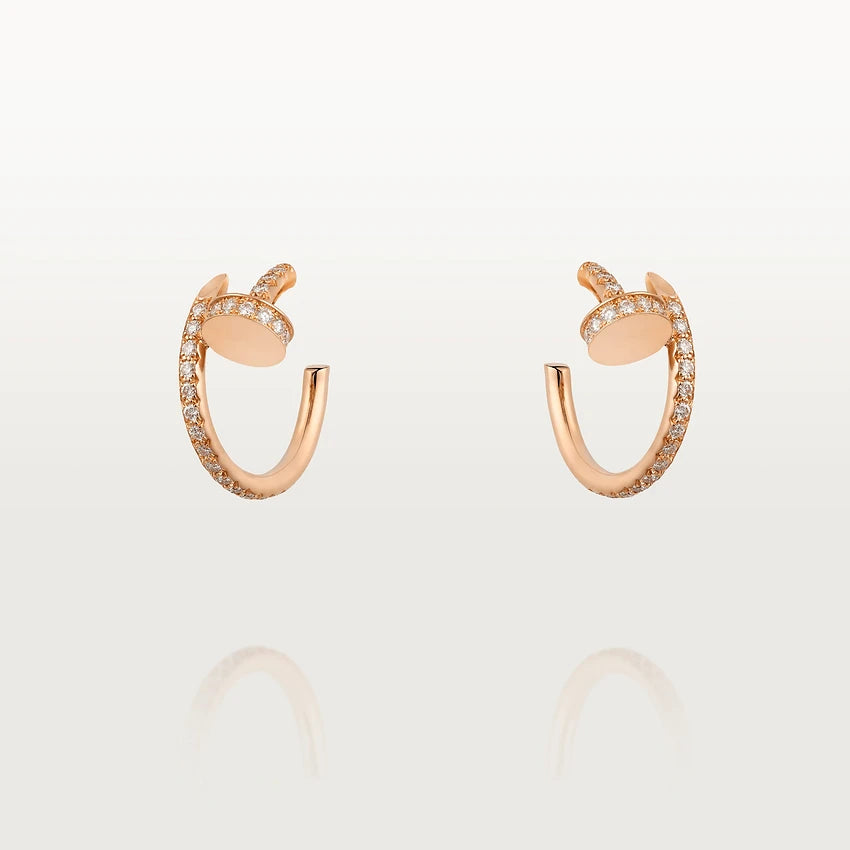[LOXURA]JUSTE EARRINGS 12.75MM PINK GOLD DIAMOND