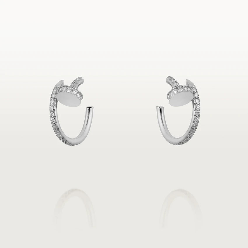 [LOXURA]JUSTE EARRINGS 12.75MM SILVER DIAMOND