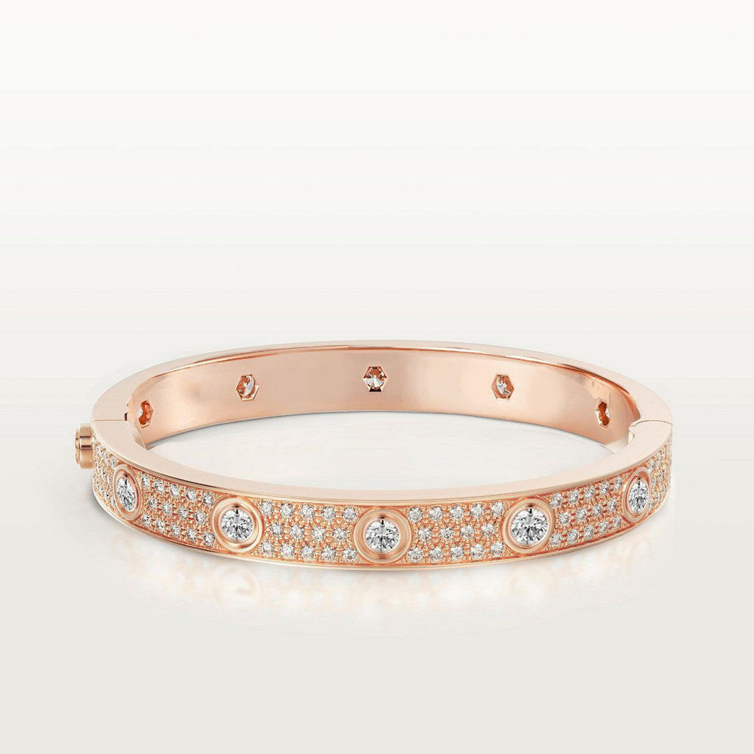 [LOXURA]LOVE BRACELET 6.1MM DIAMOND-PAVED 10 BIG DIAMONDS