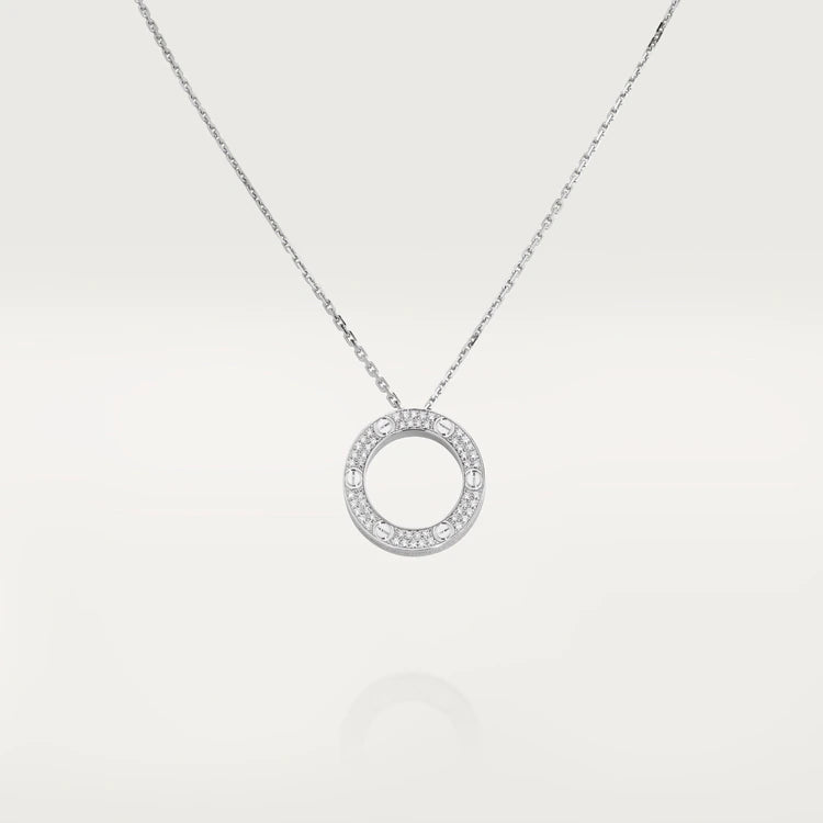[LOXURA]LOVE NECKLACE ADJUSTABLE SILVER