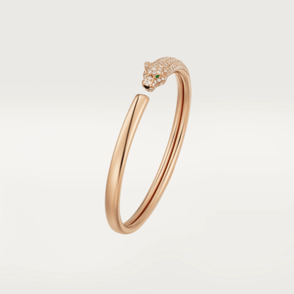 [LOXURA]PANTHERE ROSE GOLD DIAMOND OPEN BRACELET