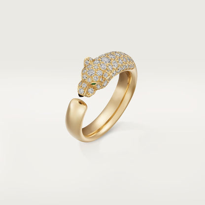[LOXURA]PANTHERE HALF DIAMOND SMALL RING