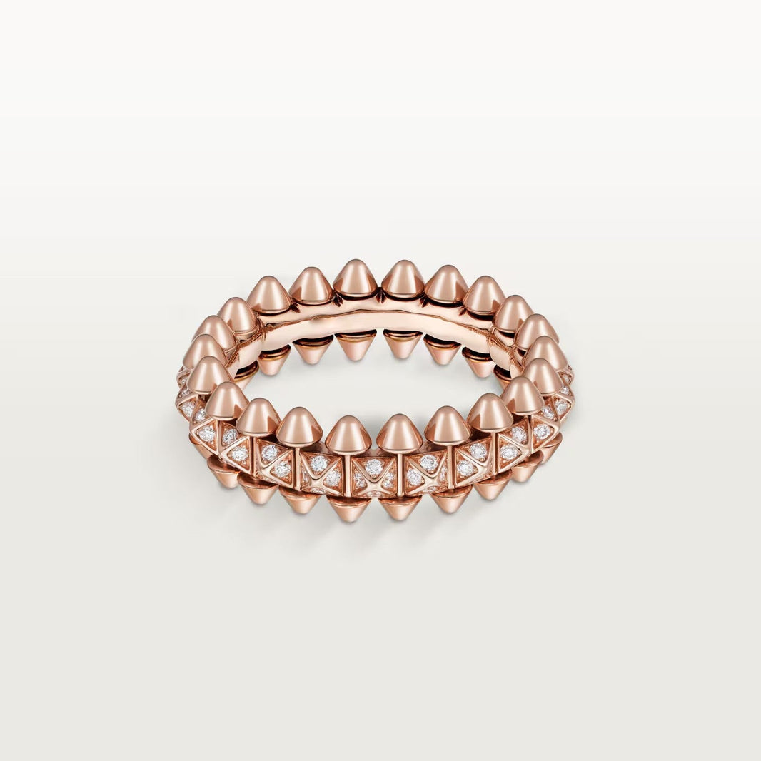 [LOXURA]CLASH 6.4MM SMALL FULL DIAMOND RING