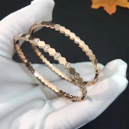 [LOXURA]BEE LOVE PINK GOLD DIAMOND BRACELET