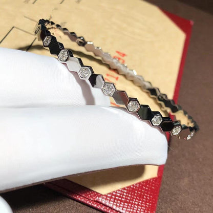[LOXURA]BEE LOVE SILVER DIAMOND BRACELET