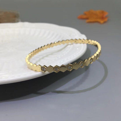 [LOXURA]BEE LOVE GOLD DIAMOND BRACELET