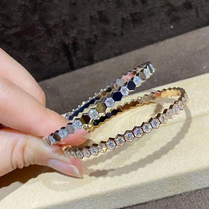 [LOXURA]BEE LOVE GOLD BRACELET FULL DIAMOND