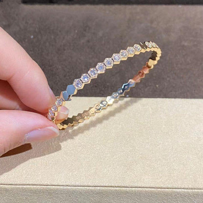 [LOXURA]BEE LOVE GOLD BRACELET FULL DIAMOND