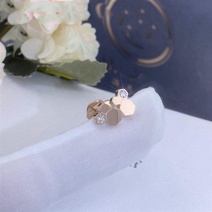 [LOXURA]BEE LOVE PINK GOLD DIAMOND EARRINGS