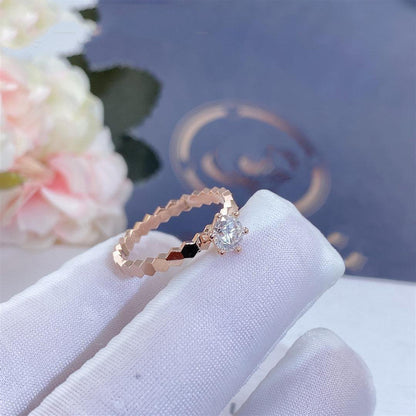 [LOXURA]BEE LOVE RING PINK GOLD 1 DIAMOND