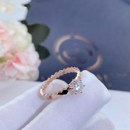 [LOXURA]BEE LOVE RING PINK GOLD 1 DIAMOND