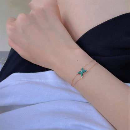 [LOXURA]JEUX BRACELET MALACHITE PINK GOLD 1 DIAMOND