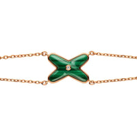 [LOXURA]JEUX BRACELET MALACHITE PINK GOLD 1 DIAMOND