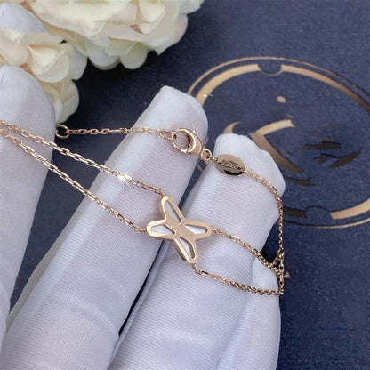 [LOXURA]JEUX BRACELET WHITE MOP PINK GOLD 1 DIAMOND