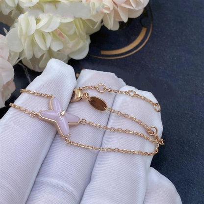 [LOXURA]JEUX BRACELET PINK MOP PINK GOLD 1 DIAMOND