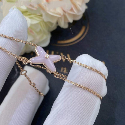[LOXURA]JEUX BRACELET PINK MOP PINK GOLD 1 DIAMOND