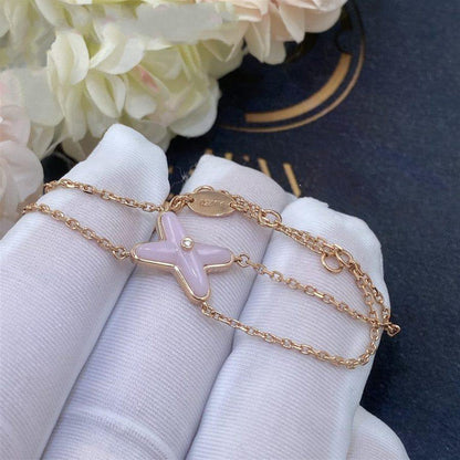 [LOXURA]JEUX BRACELET PINK MOP PINK GOLD 1 DIAMOND