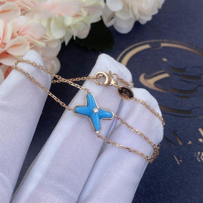 [LOXURA]JEUX BRACELET TURQUOISE PINK GOLD 1 DIAMOND