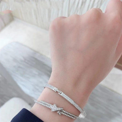 [LOXURA]JEUX DE BRACELET DIAMONDS SILVER
