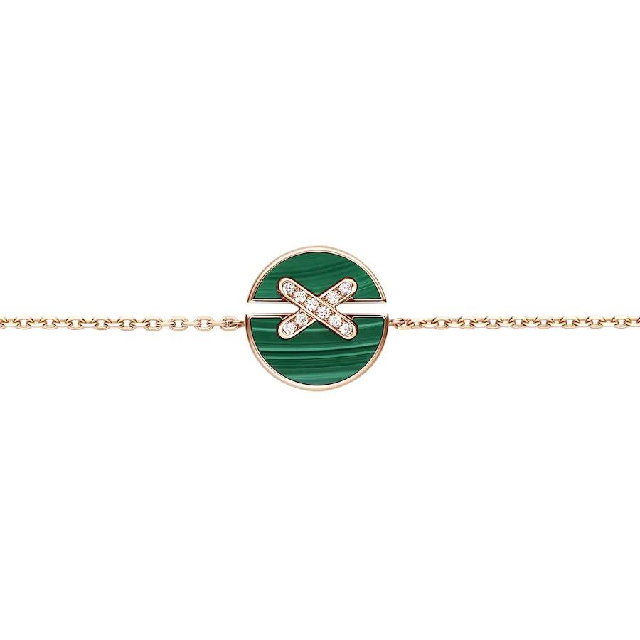 [LOXURA]JEUX DE BRACELET MALACHITE PINK GOLD DIAMONDS