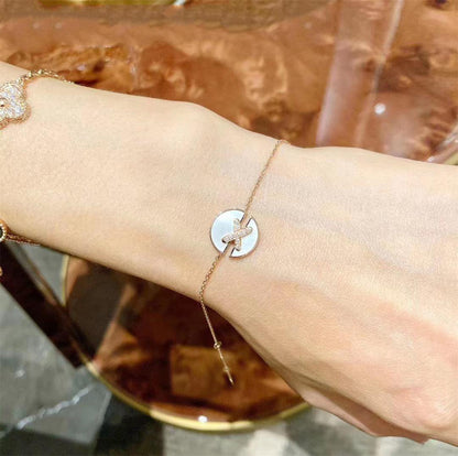 [LOXURA]JEUX DE BRACELET MOP PINK GOLD DIAMONDS