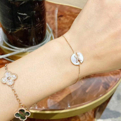 [LOXURA]JEUX DE BRACELET MOP PINK GOLD DIAMONDS