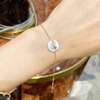 [LOXURA]JEUX DE BRACELET MOP PINK GOLD DIAMONDS